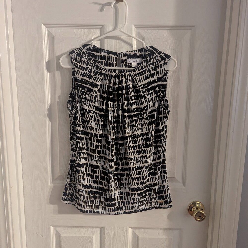 Calvin klein black and white top - M - Picture 1 of 5